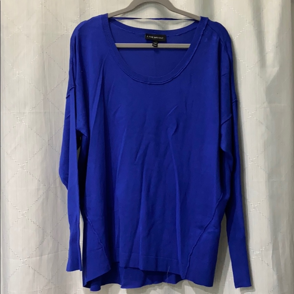 Blue Scoop Neck Sweater by Lane Bryant NWOT